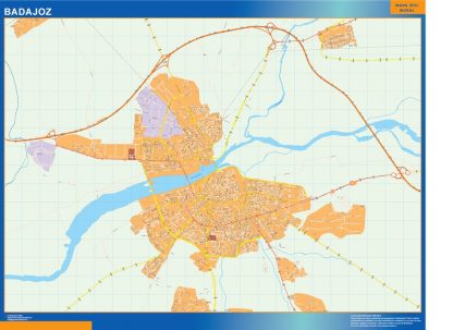 Mapa Badajoz callejero gigante. Mapas grandes para Chile y América