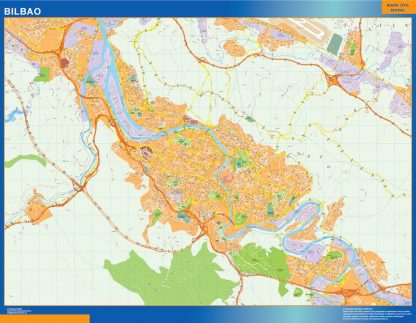 Mapa Bilbao callejero gigante. Mapas grandes para Chile y América