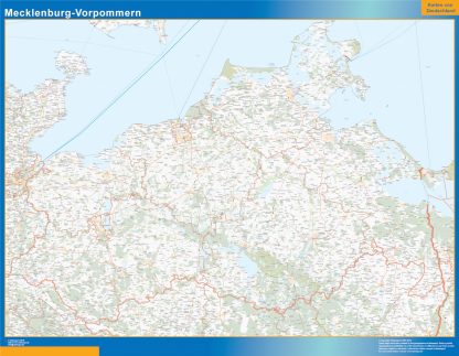 Mapa Mecklenburg-Vorpommern gigante. Mapas grandes para Chile y América